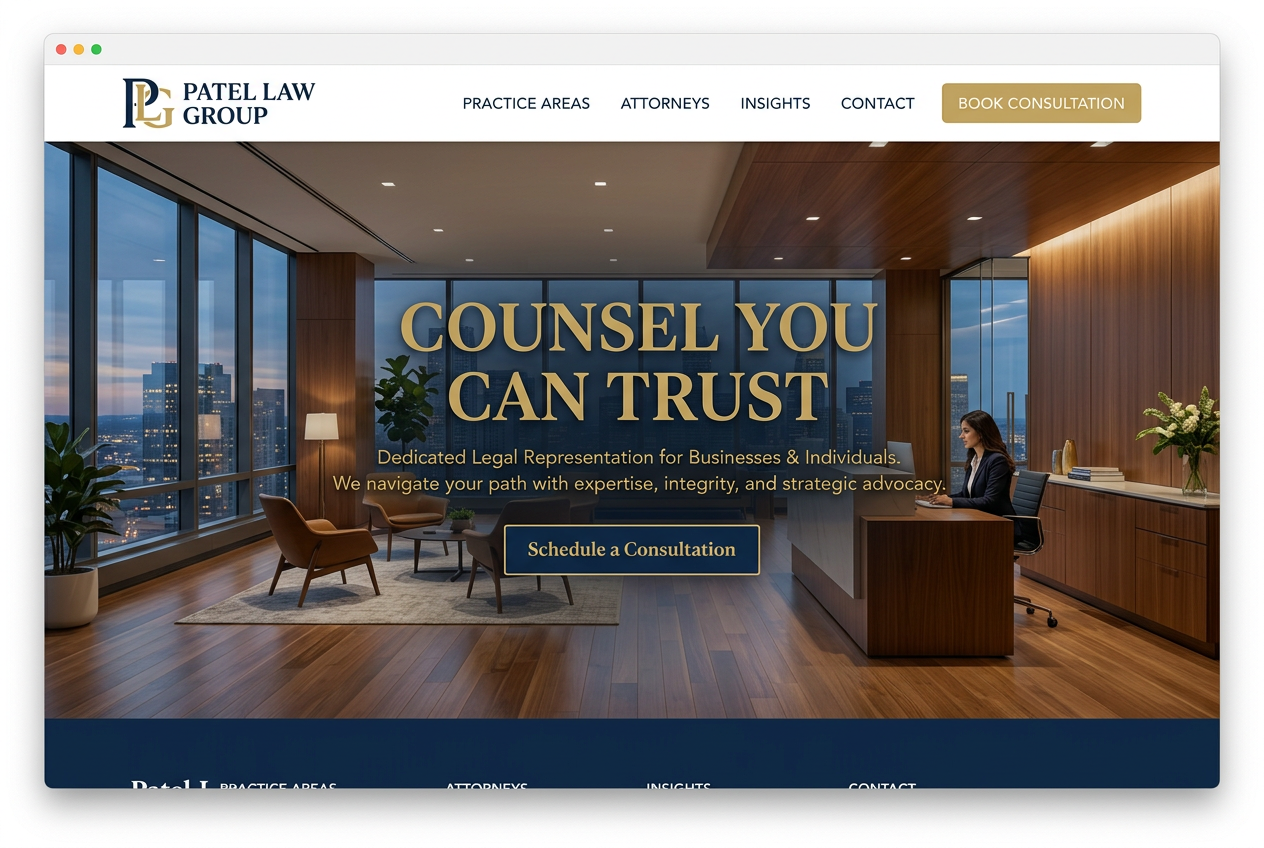 Patel Law Group website